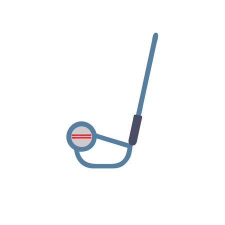 Golf club icon in flat color style. Sport equipment vector illustration on white isolated background.のイラスト素材