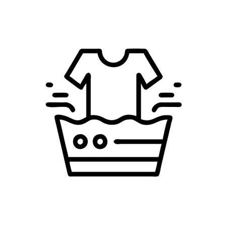 Laundry icon vector. A thin line sign. Isolated contour symbol illustrationのイラスト素材