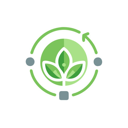 Leaf Recycling Icon Design Element. Vector illustration.のイラスト素材