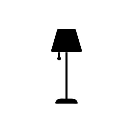 Lamp icon isolated on white background. Flat style. Vector illustration.のイラスト素材