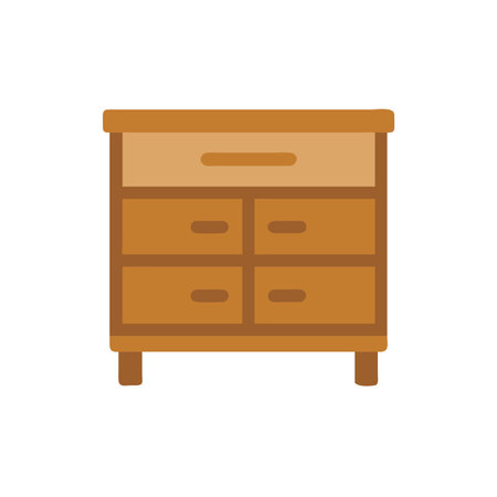Cabinet icon in flat style. Furniture vector illustration on white isolated background. Cabinet business concept.のイラスト素材