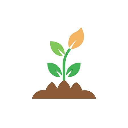 Plant icon on background for graphic and web design. Creative illustration concept symbol for web or mobile appのイラスト素材