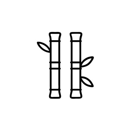 Bamboo icon. Vector illustration. Isolated on white background.のイラスト素材