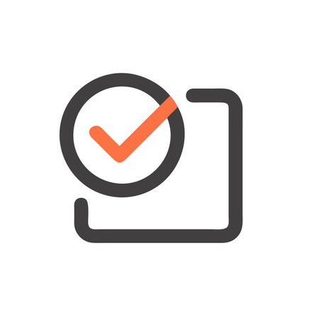 Check mark icon in flat style. Checklist vector illustration on white isolated background. Checkmark business concept.のイラスト素材