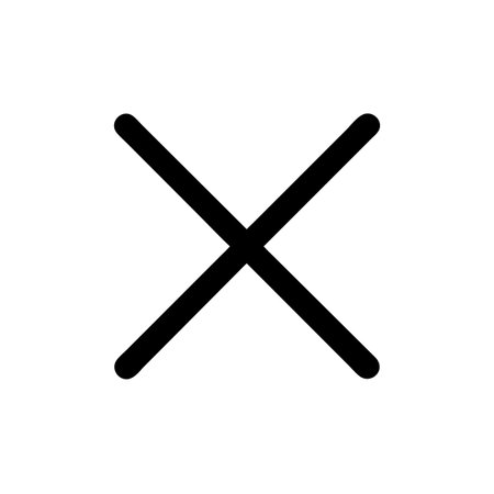 Cross sign icon. Delete symbol. Flat design style. Made in vector