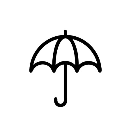 Umbrella icon. Rain protection symbol. Flat design style.のイラスト素材