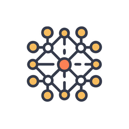 Molecule icon in flat style. Molecule vector illustration on white isolated background. Communication business concept.のイラスト素材