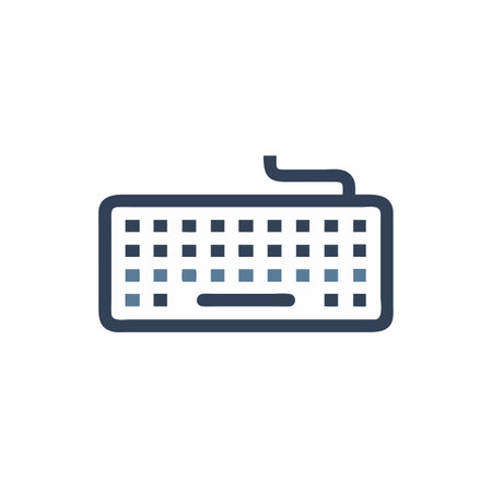 Keyboard icon vector isolated on white background for your web and mobile app design, Keyboard logo...