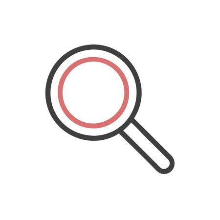 Magnifying glass icon in flat style. Search vector illustration on white isolated background. Zoom business concept.のイラスト素材