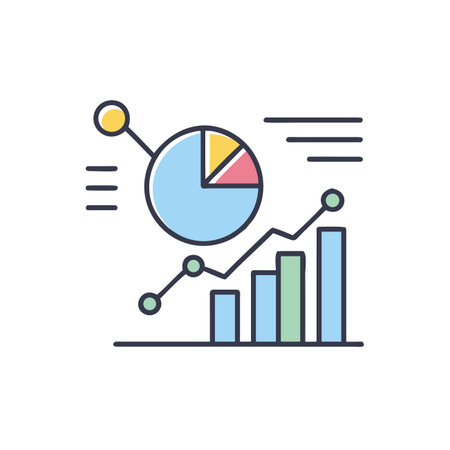 Chart color line icon. Business analytics. Pictogram for web page, mobile app, promo. UI UX GUI design elementのイラスト素材