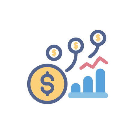 Investment related icon on background for graphic and web design. Creative illustration concept symbol for web or mobile appのイラスト素材