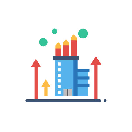 Finance icon in flat color style. Investment, business, financeのイラスト素材