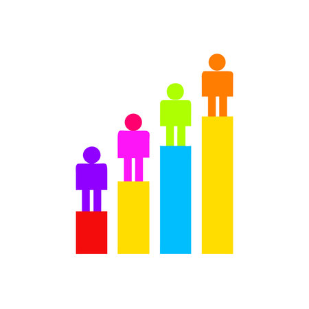 People graph icon. Vector illustration. Flat design style eps 10のイラスト素材