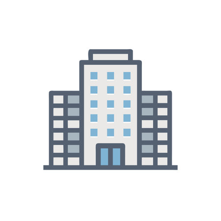 Building icon. Flat design style modern vector illustration concept for web and mobile appのイラスト素材