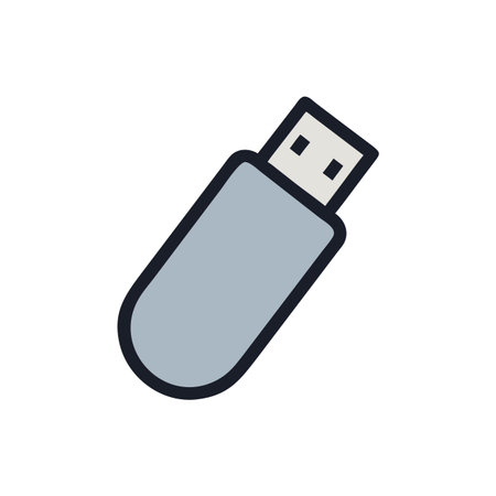 Usb flash drive icon in trendy flat style isolated on white background