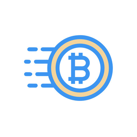 Bitcoin icon. Cryptocurrency symbol. Flat design style eps 10のイラスト素材
