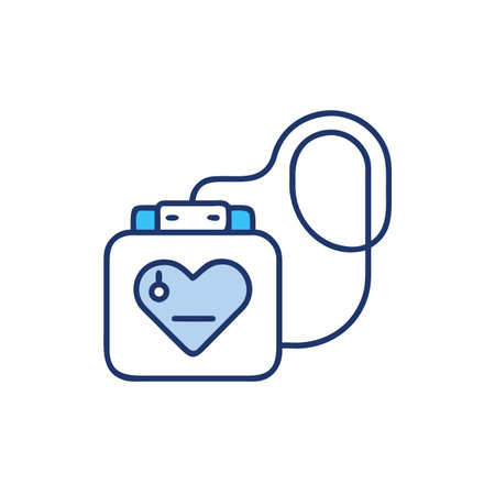 Medical mask with heart line icon on white background. Vector illustration.