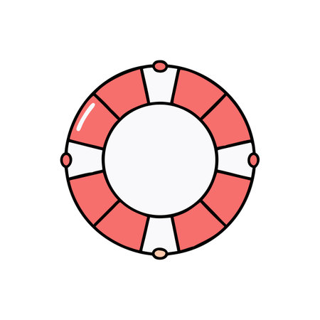Lifebuoy icon. Lifebelt symbol. Flat vector illustration.