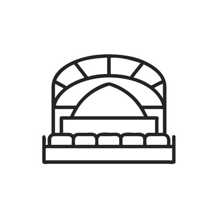 Pizza oven icon in flat style. Pizza building vector illustration on white isolated background. Pizza cooking business concept.のイラスト素材