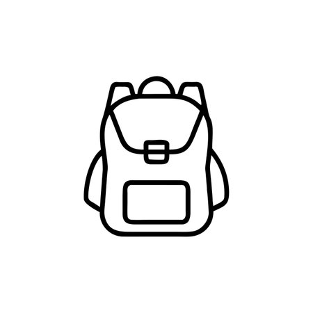 backpack icon. schoolbag icon vector. backpack icon vector. backpack icon vector.のイラスト素材