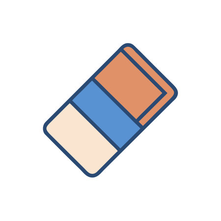 Eraser flat icon isolated on white background for your web and mobile app design