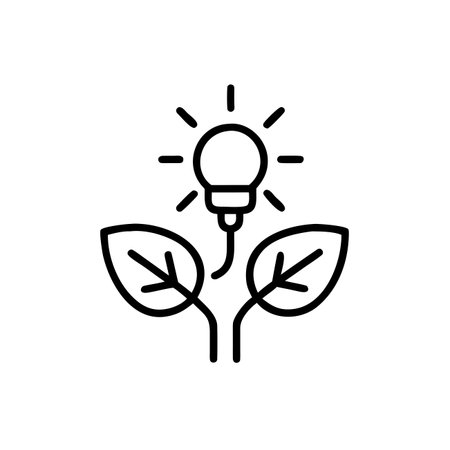 Idea icon vector. A thin line sign. Isolated contour symbol illustrationのイラスト素材