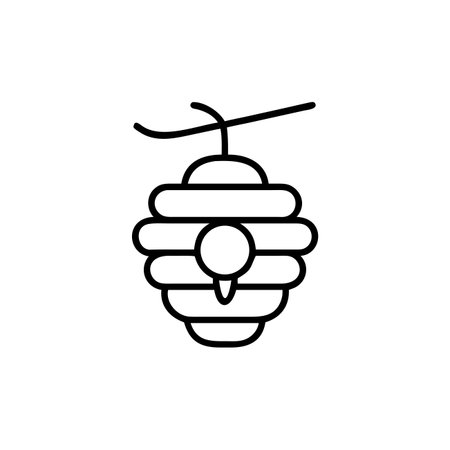 Honey bee icon. Simple element illustration. Honey bee concept outline symbol design. Can be used for web and mobileのイラスト素材