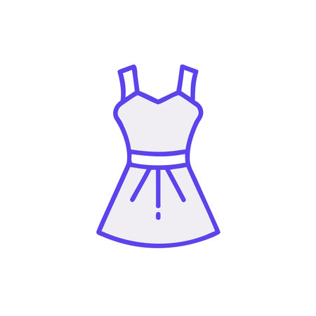 Women's dress vector icon. Elegant women's clothing.のイラスト素材