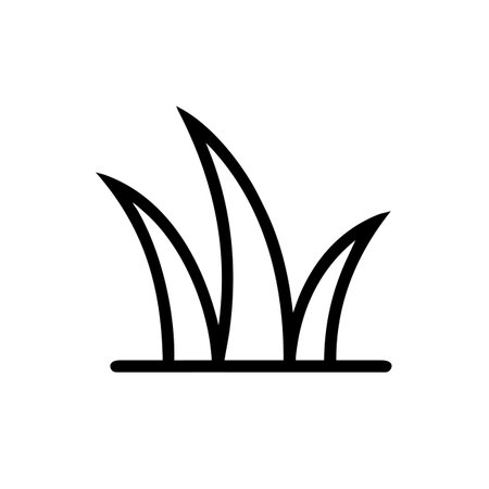 Grass icon vector. Flat design style eps 10 file.のイラスト素材