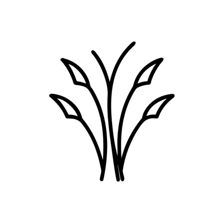 Reed icon. Simple element illustration. Grass symbol design from Nature collection. Can be used for web and mobile on white backgroundのイラスト素材