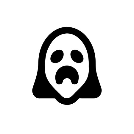 Ghost icon isolated on white background. Vector illustration. Eps 10.のイラスト素材