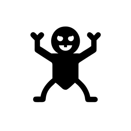 Alien icon isolated on white background. Vector illustration. Eps 10.のイラスト素材