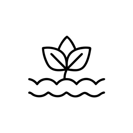 Plant icon vector. A thin line sign. Isolated contour symbol illustrationのイラスト素材