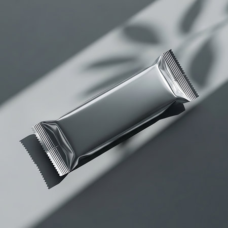 3d rendering of a blank packaging for cosmetics product on a gray backgroundの素材