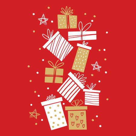 Vector illustration of gift boxesのイラスト素材