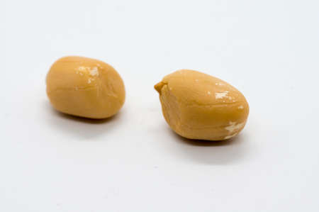Dry peanut isoloated on white background.の写真素材