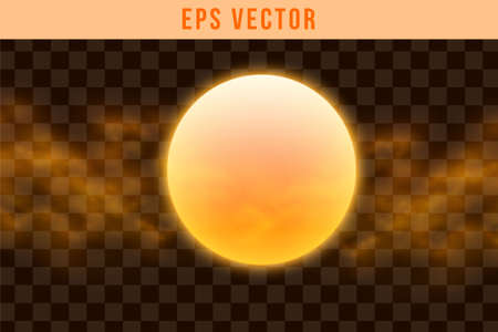 Sun Light Effect EPS Vector Set Orange Colour Sunset Illuminatedのイラスト素材