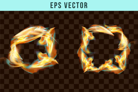 Green fire and smoke effect eps vector flame firing efect pyroのイラスト素材