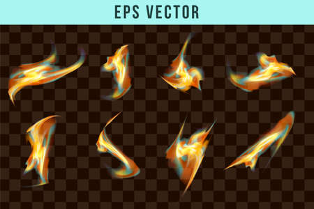 Green fire and smoke effect eps vector flame firing efect pyroのイラスト素材