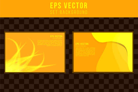 Set yellow background abstract orange monochrome back ground editable designのイラスト素材