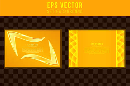 Set yellow background abstract orange monochrome back ground editable designのイラスト素材