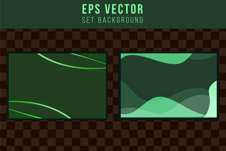 Set green background abstract dark shining back ground collectionのイラスト素材