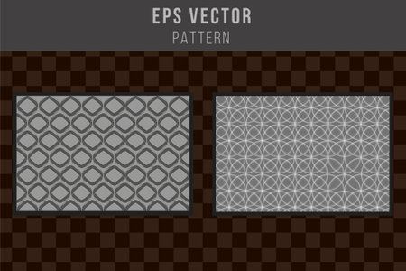Set of grayscale seamless pattern black and white  vector editableのイラスト素材