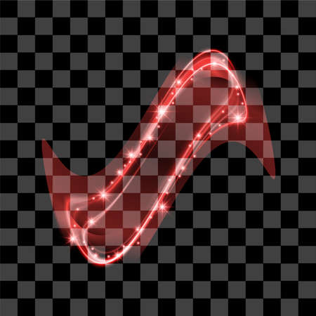 Red light effect special abstract line glow editable eps vector isolated elementのイラスト素材