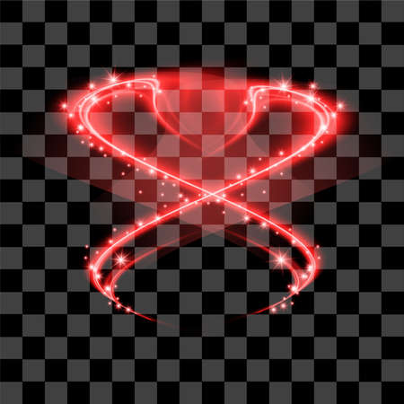 Red light effect special abstract line glow editable eps vector isolated elementのイラスト素材