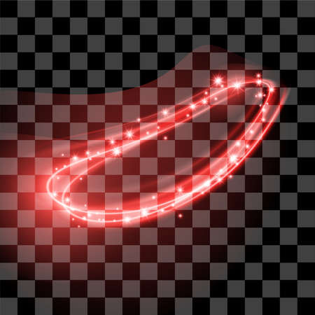 Red light effect special abstract line glow editable eps vector isolated elementのイラスト素材