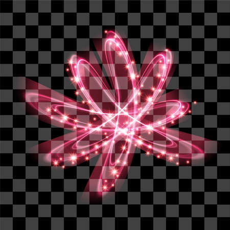 Red light effect special abstract line glow editable eps vector isolated elementのイラスト素材