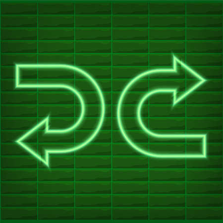 Green arrow light neon effect eps vector editable graphic resourcesのイラスト素材