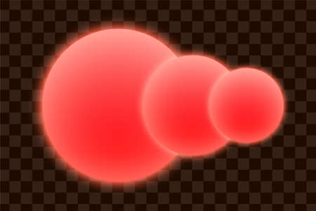 Red circle sun effect eps vector isolated elementのイラスト素材