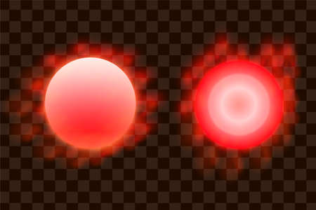 Red circle sun effect eps vector isolated elementのイラスト素材